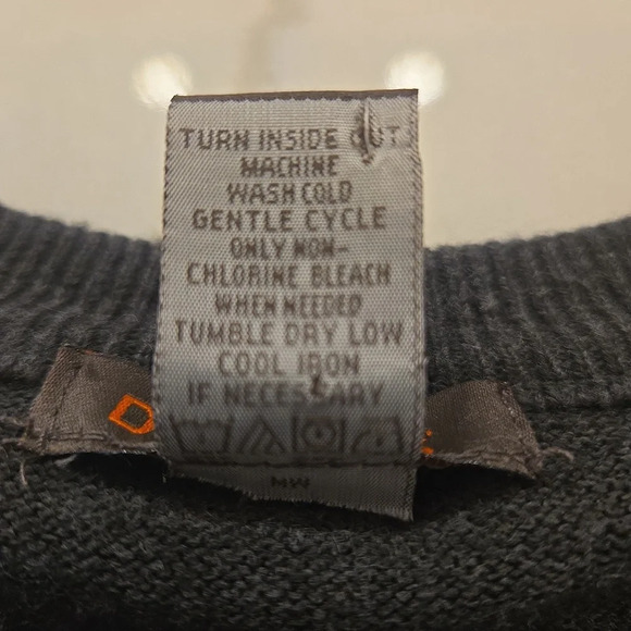 Dockers Mens Argyle Diamond Crewneck Long Sleeve Knit Sweater Size XL Gray Blue - Picture 8 of 11